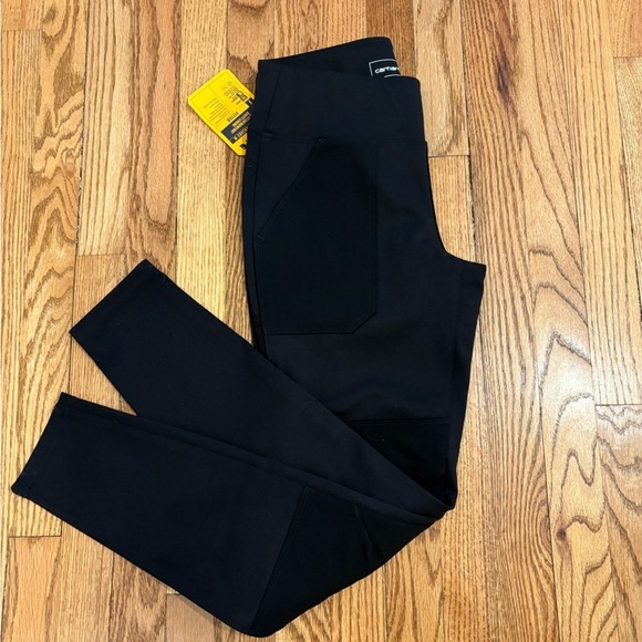 NWT Carhartt Womens Fitted Utility Jeans Black Size S Pull Up - Picture 4 of 8